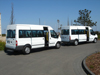 14-Sitzer Ford Transit rear view with sliding door